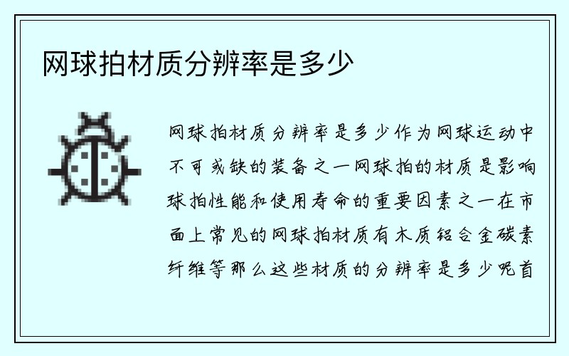 网球拍材质分辨率是多少