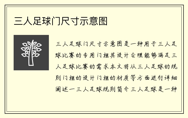 三人足球门尺寸示意图