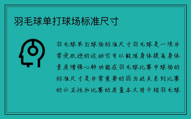 羽毛球单打球场标准尺寸